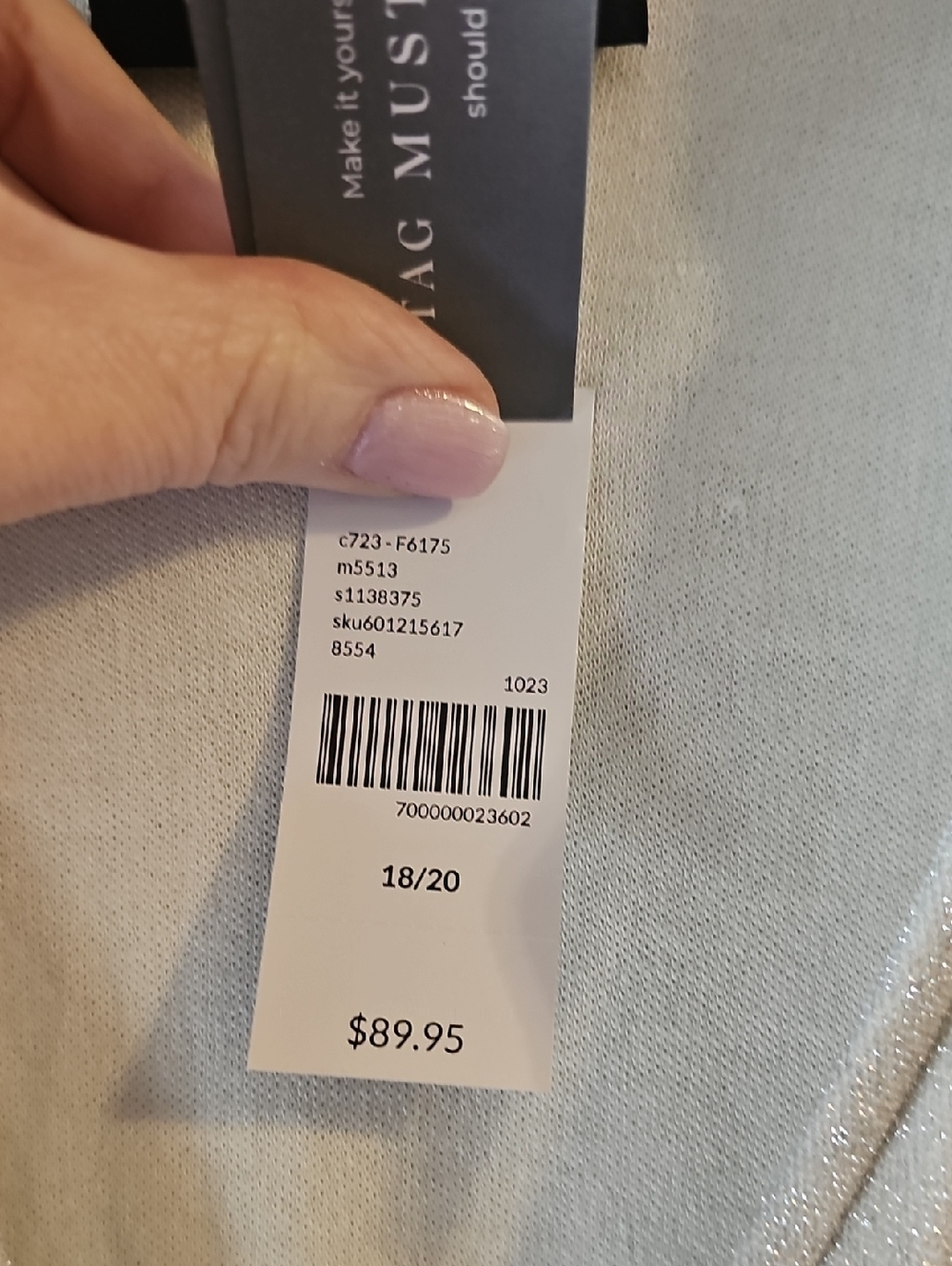 NWT Lane Bryant Lurex Faux-Wrap Collar Midi Dress in Birch Women’s 18/20 $90 - Picture 6 of 8